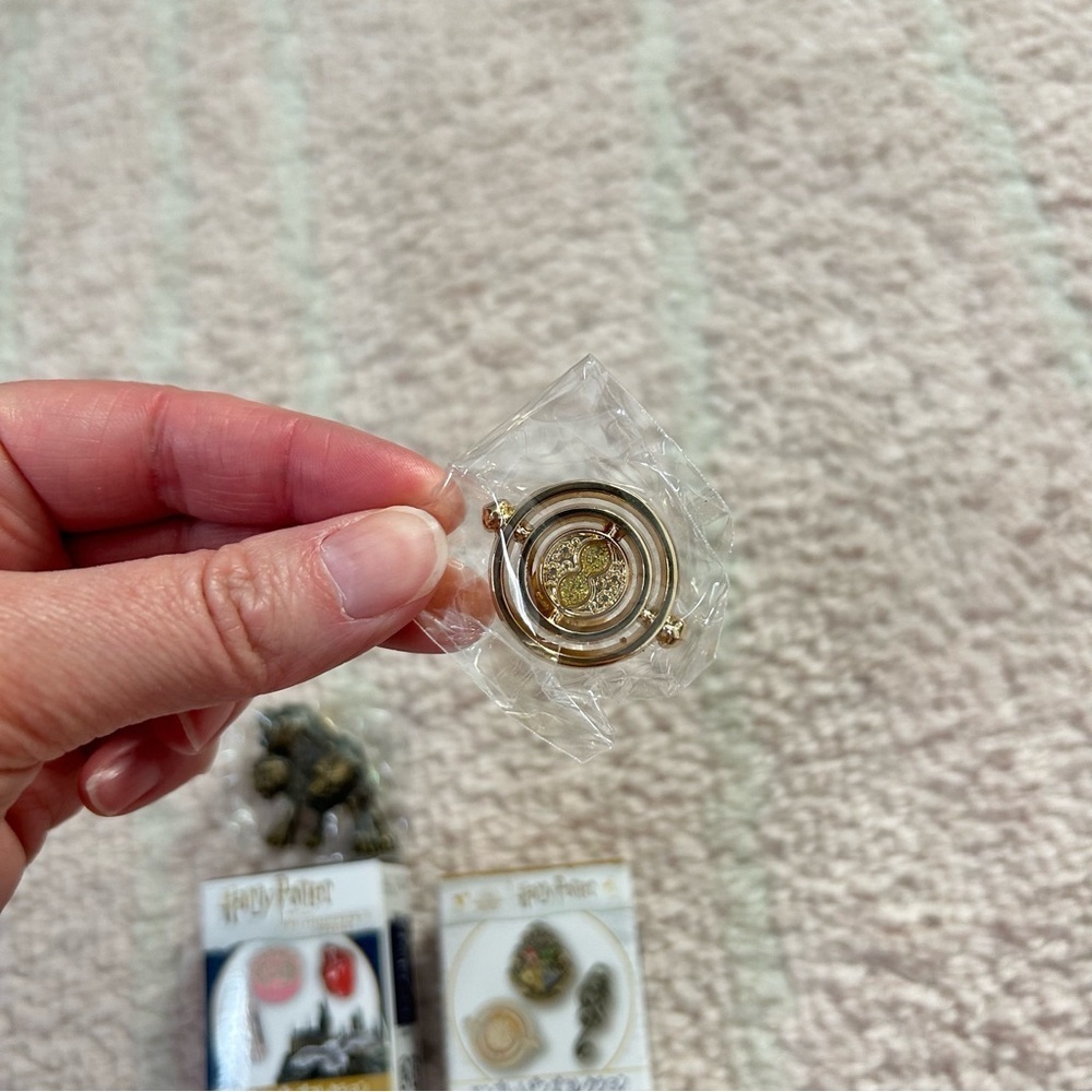 NEW Harry Potter Fluffy and Time Turner Pin Set from Tokyo Japan - Picture 2 of 9